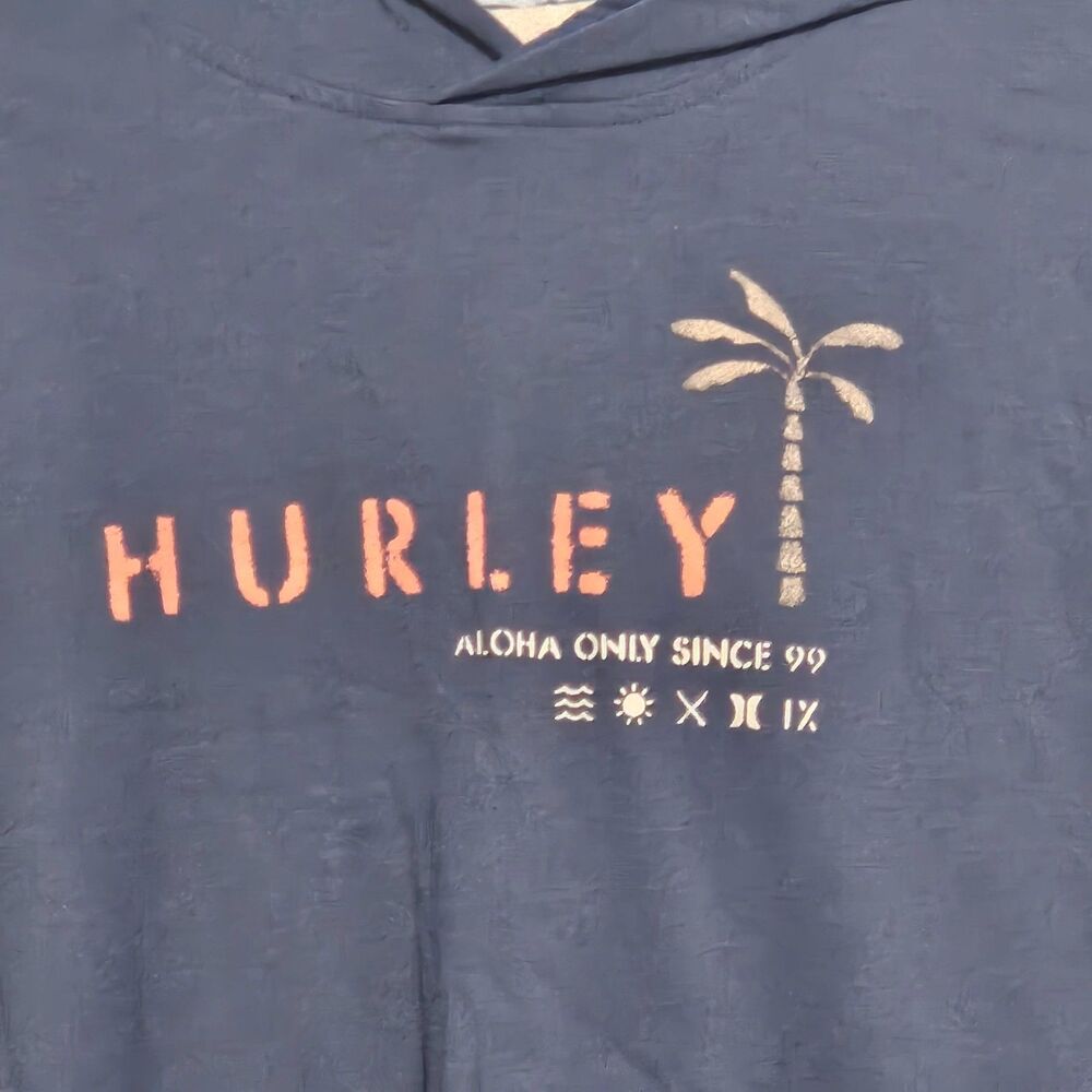 Hurley Dk Blue Long Sleeve T-Shirt Sz S Lightweight Like New Cond